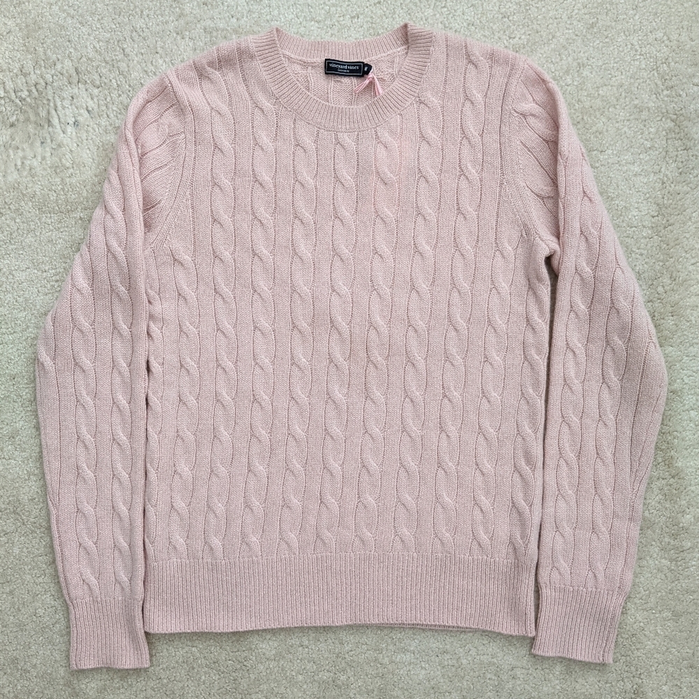 NWT Vineyard Vines cashmere pink sweater